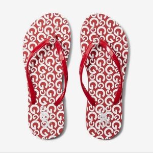 Guess GBG Women's Logo Flip-Flops (hard bottom)  size 9.5